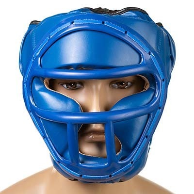 

̊ Боксерский шлем защитный для бокса закрытый Everlast S синий M11-280863