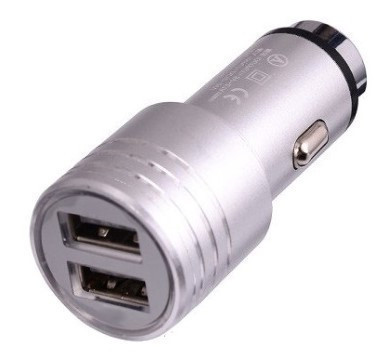 

Автомобильное зарядное устройство 2x USB 2.4А металл в прикуриватель