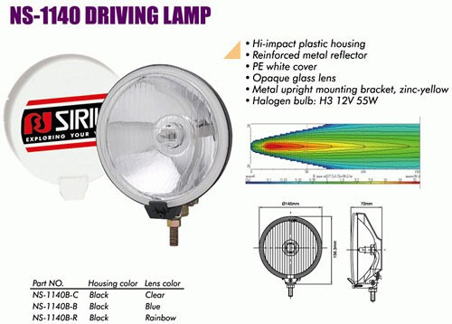 

Фары SIRIUS 1140 B-C крышка Taiwan (пара)