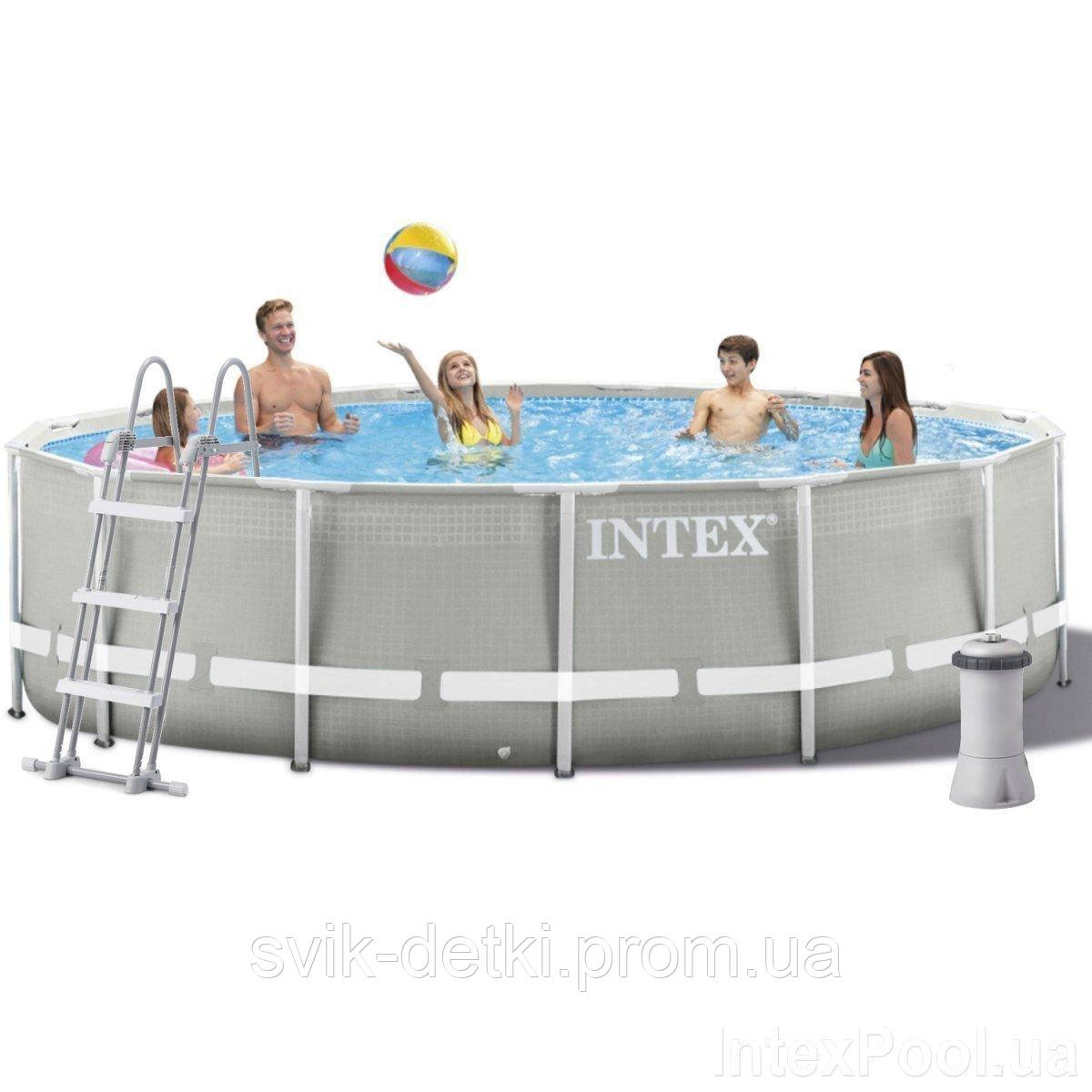 

Каркасний басейн Intex 457 x 122 см (26726) насос фильтр лестница подстилка тент