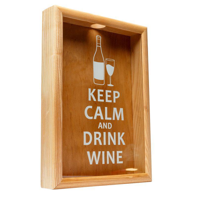 

Копилка для винных пробок ясень 38х28 см Keep calm and drink wine BST PRK-43