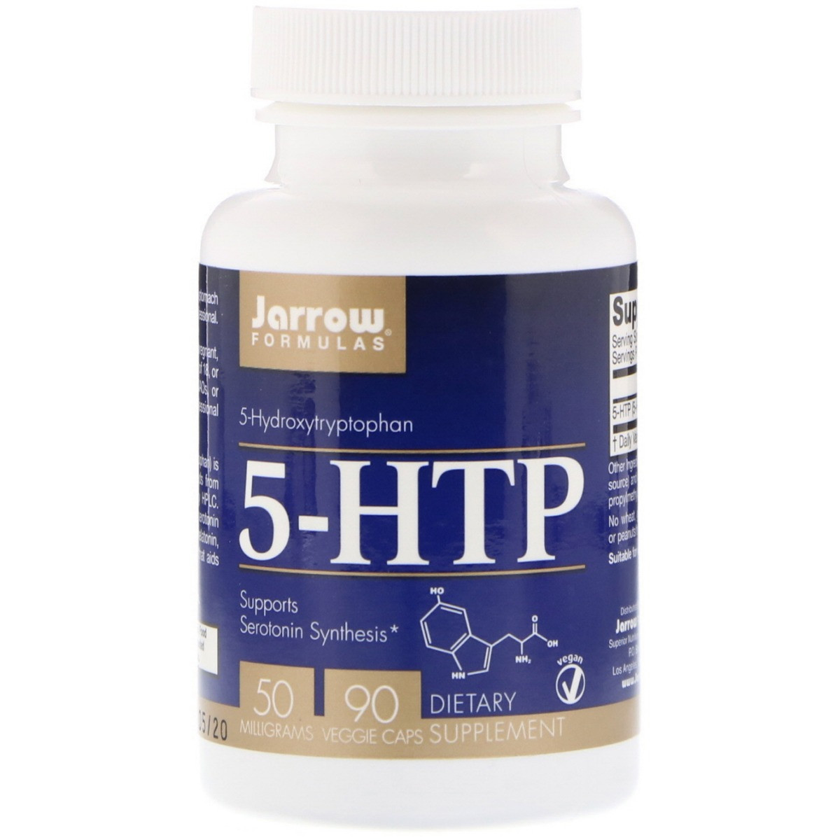 

5-HTP (Гидрокситриптофан), Jarrow Formulas, 50 мг, 90 Вегетарианских капсул