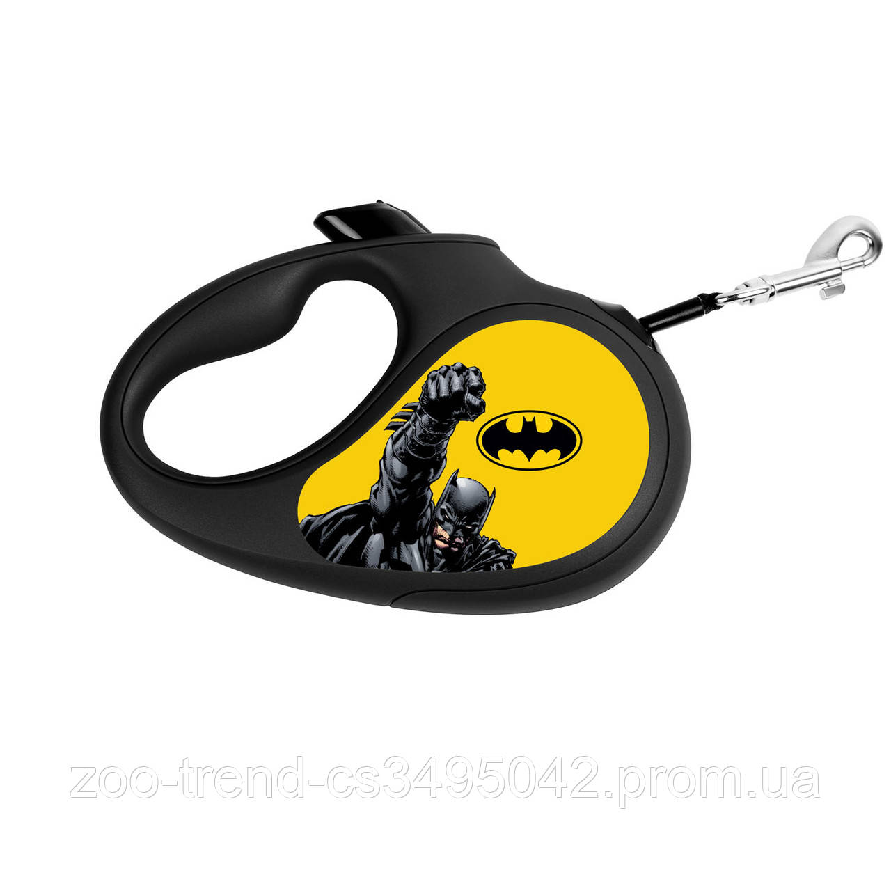 

Поводок-рулетка для собак WAUDOG R-leash, рисунок "Бэтмен Желтый", Черный