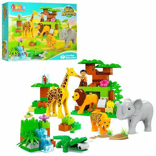 

Конструктор JDLT 5286 (аналог Lego Duplo) "Зоопарк Wild Animals" 83 детали