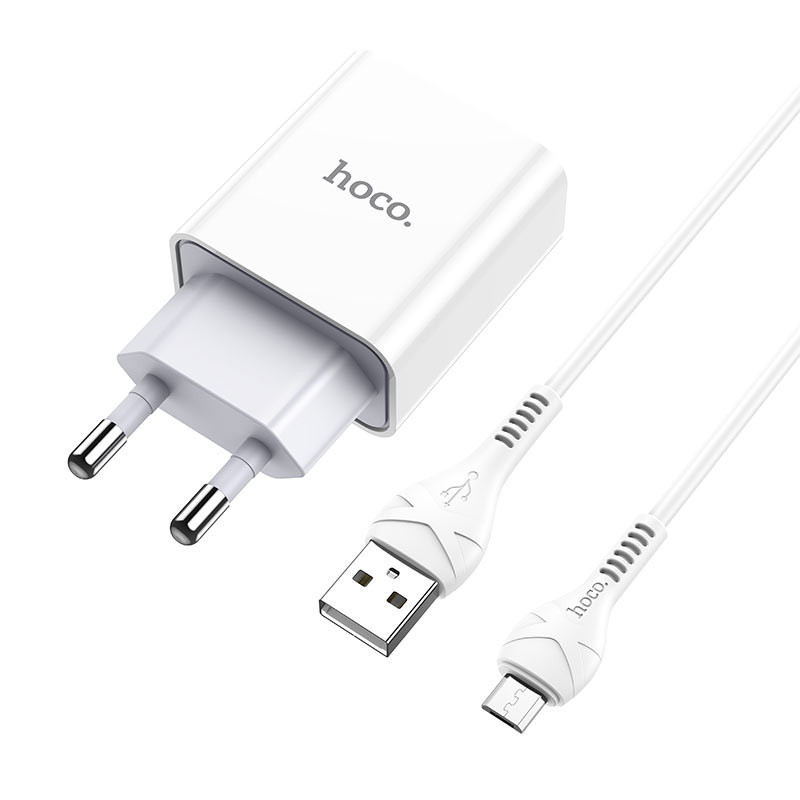 

СЗУ HOCO C81A (1USB/2.1A) + MicroUSB, Белый