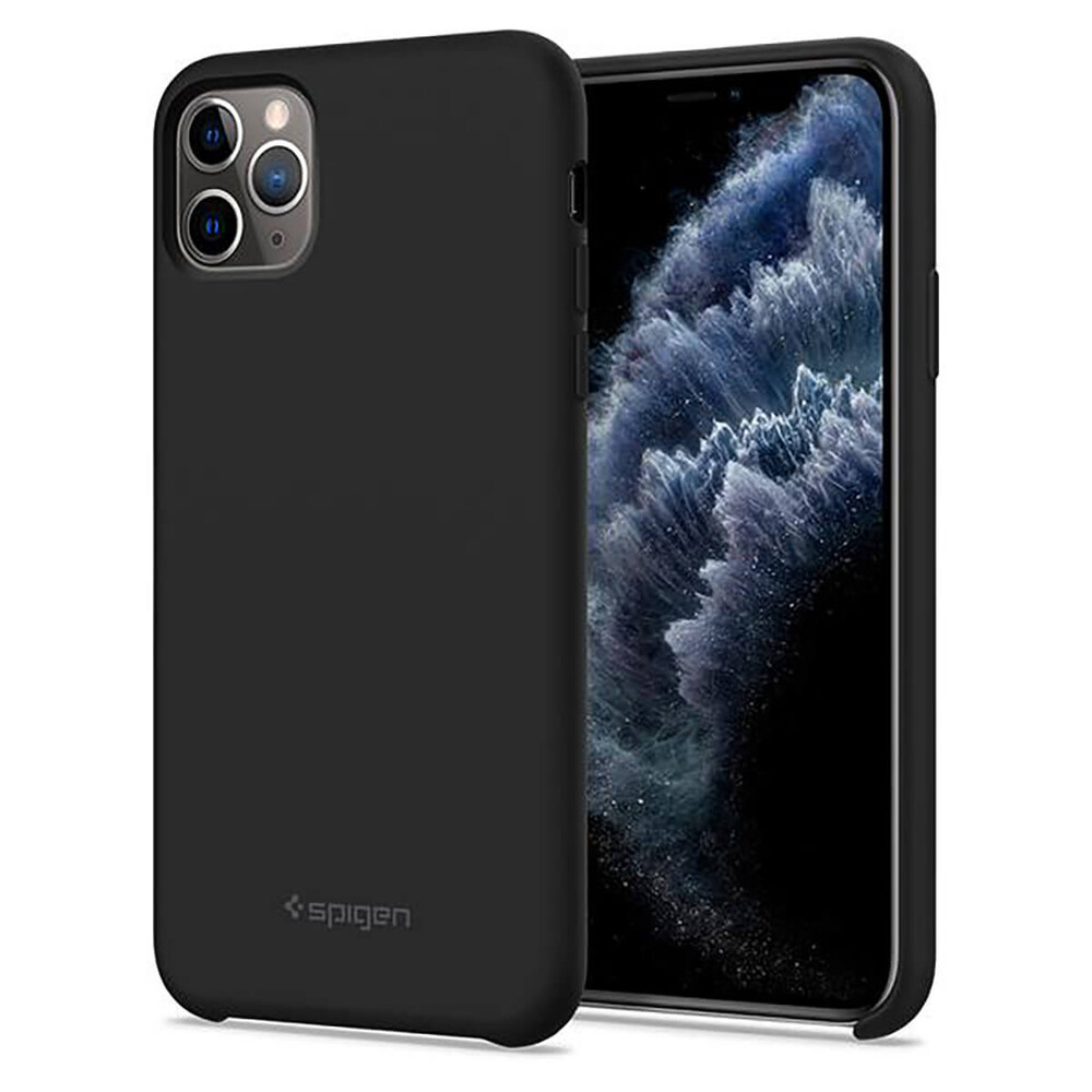 

Черный силиконовый чехол для iPhone 11 Pro Spigen Silicone Fit