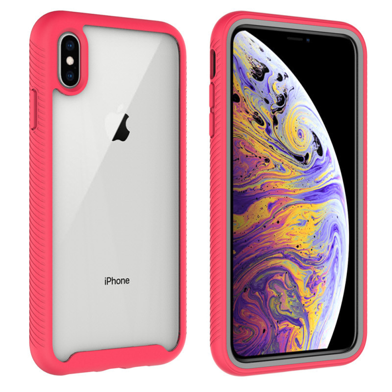 

Ударопрочный чехол Full-body Bumper Case для Apple iPhone X / XS (5.8") Розовый