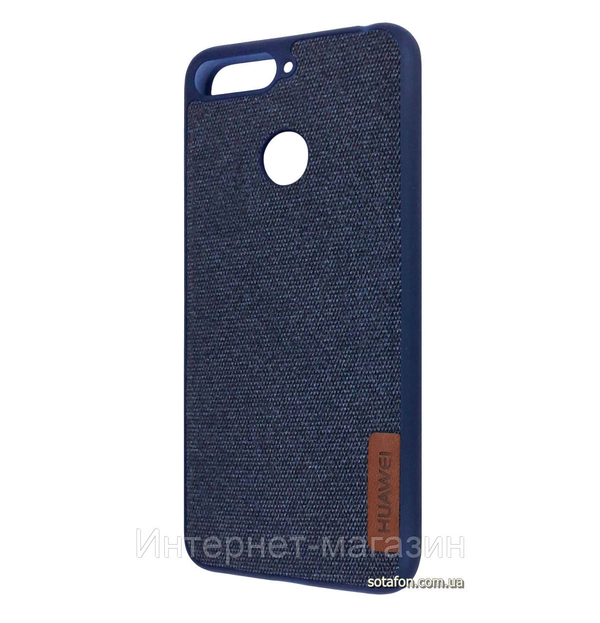 

Чехол-накладка Label Case Textile Huawei Y6 Prime (2018) / Honor 7A Pro / 7C / Enjoy 8e Blue, Темно-синий