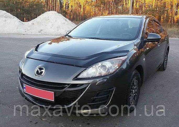 

Мухобойка, дефлектор капота Mazda 3 с 2009-2013 г.в. седан,х/б