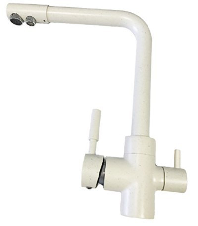 Смеситель для кухонной мойки и фильтрованной питьевой воды Zegor SAF18-A092KW, Белый
