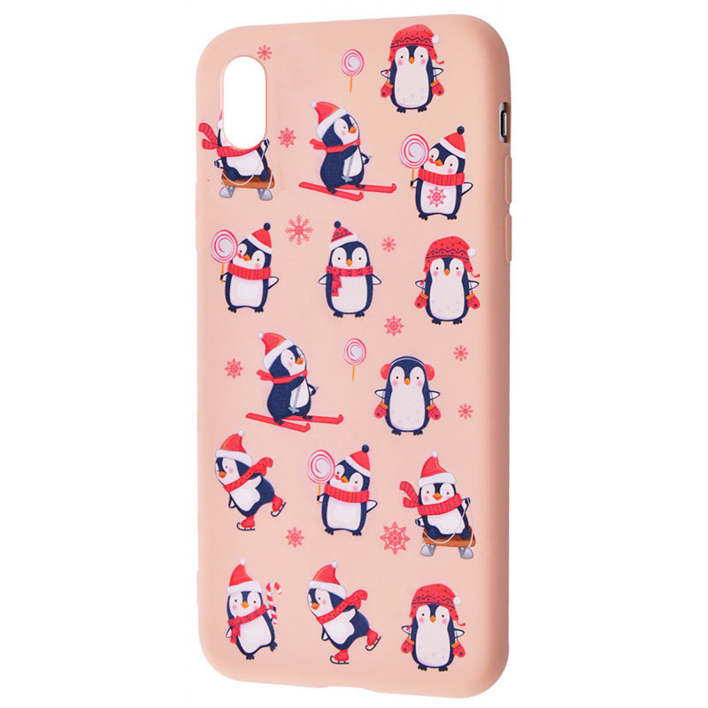 

TPU чехол WAVE Fancy для Apple iPhone XS Max (6.5"), Penguins / pink sand