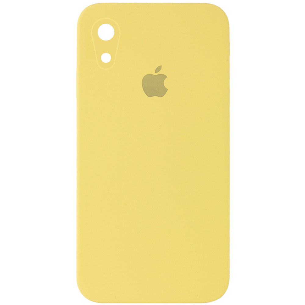 

Чехол Silicone Case Square Full Camera Protective (AA) для Apple iPhone XR (6.1"), Желтый / canary yellow