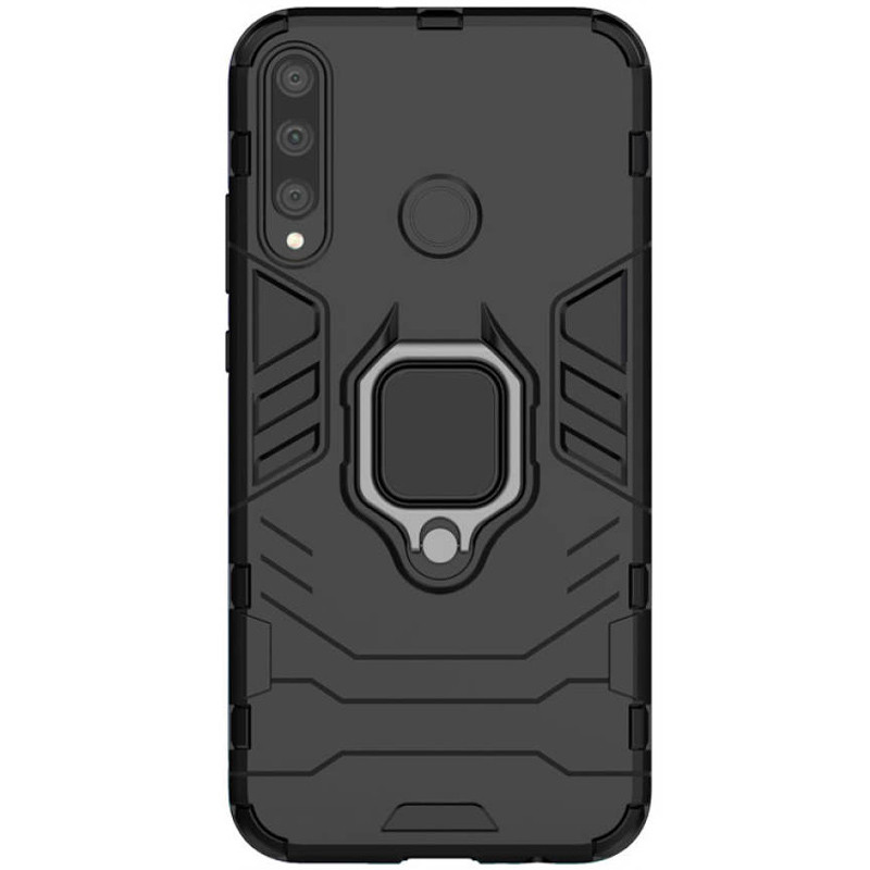 

Ударопрочный чехол Transformer Ring for Magnet для Huawei P40 Lite E / Y7p (2020) Черный / Soul Black