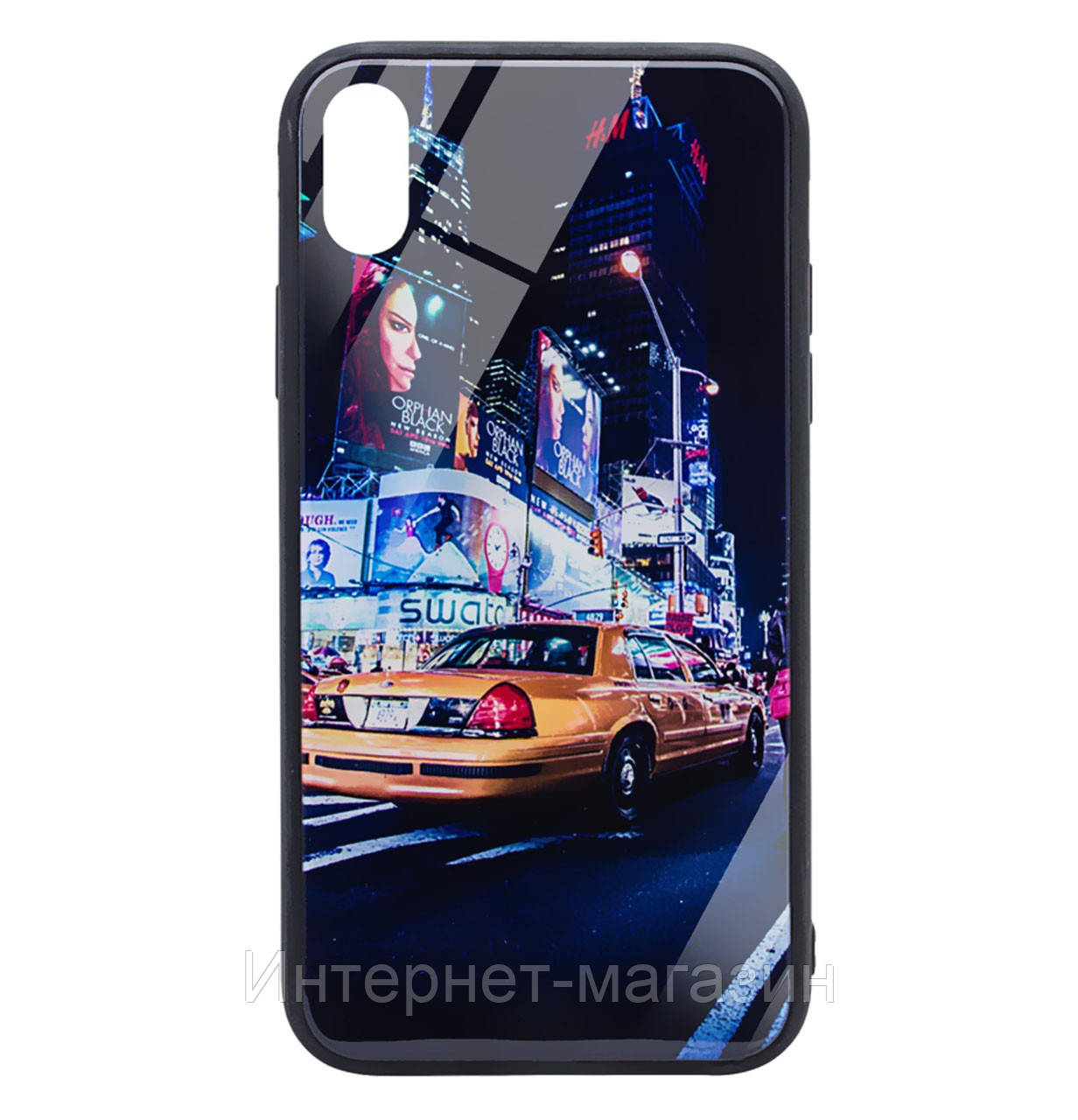 

Чехол-накладка TPU+Glass Night series для iPhone Xr (Taxi), Разноцветный