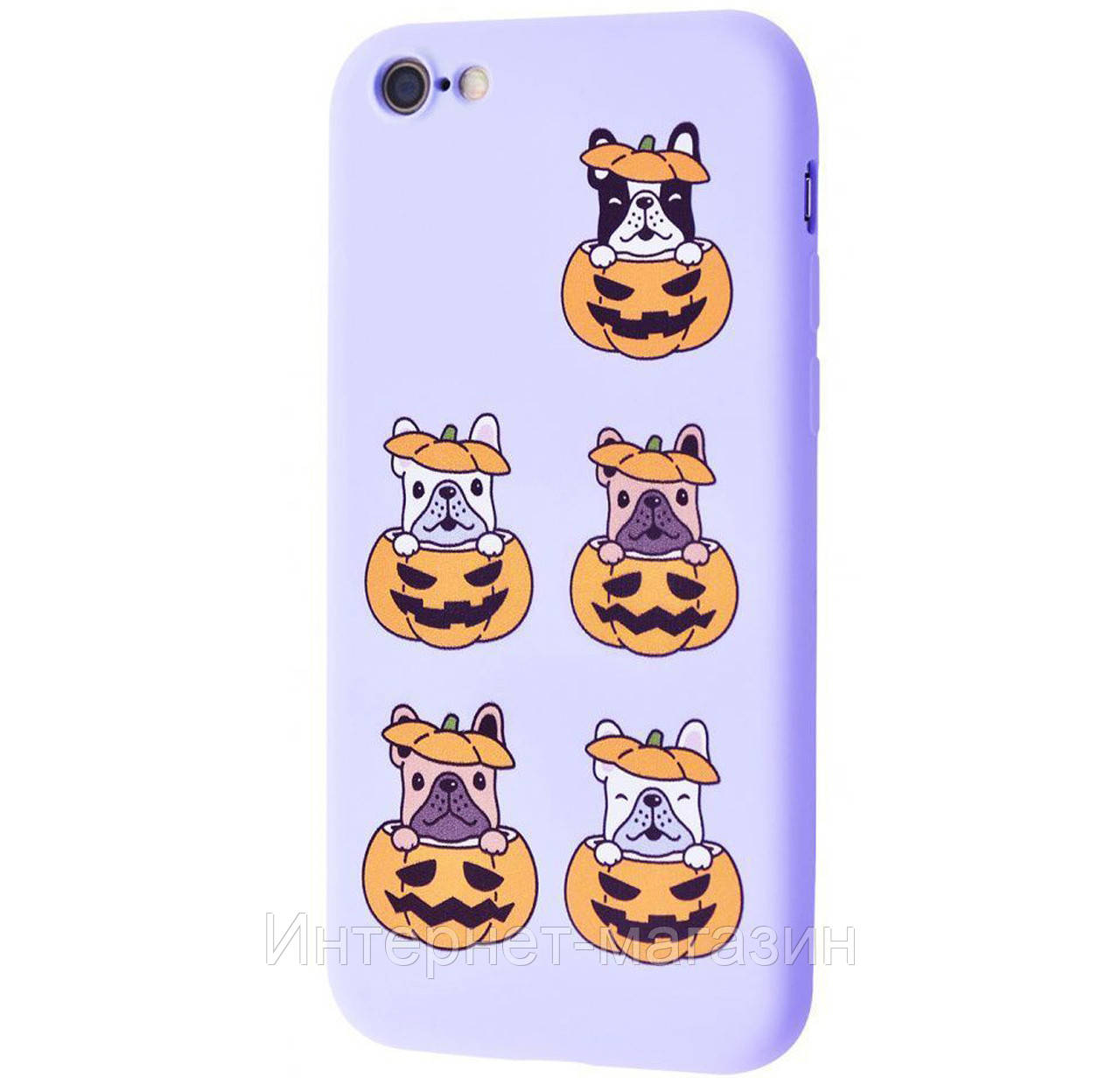 

Чехол-накладка TPU WAVE Fancy Case для IPhone 7 / 8 Light Purple (Dog In Pumpkin), Светло-фиолетовый