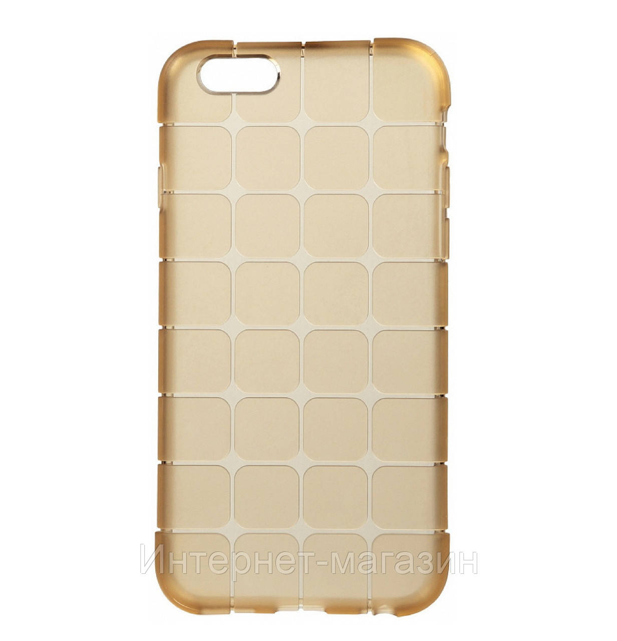 

Силиконовый чехол (накладка) TOTO TPU case Square для IPhone 6 / 6s Gold, Золотистый