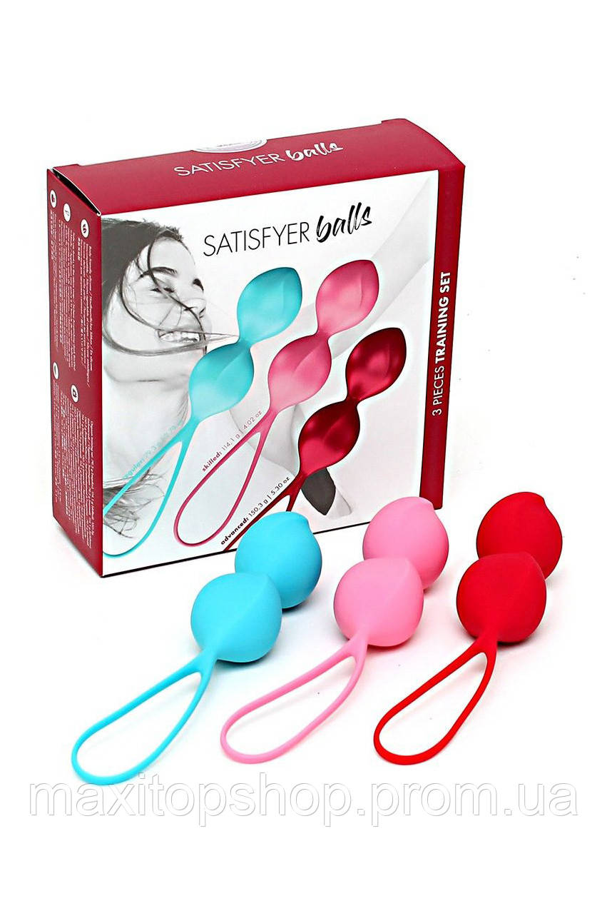 

Набір Satisfyer balls C02 double (set of 3, Кольорові