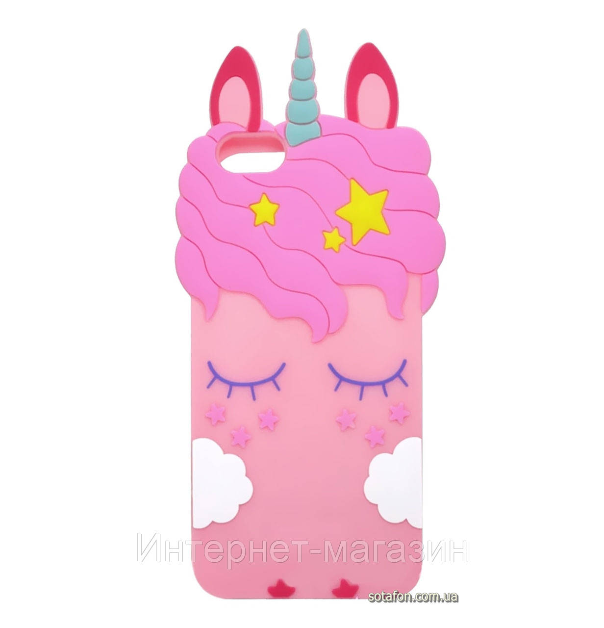 

Чехол-накладка TPU 3D Little Unicorn для IPhone 5 / 5s / SE Pink, Розовый