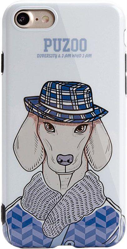 

Чехол-накладка PUZOO TPU Glossy Shiny Powder Art dog iPhone 7/8/SE 2020 White Ravan #I/S, Рисунок
