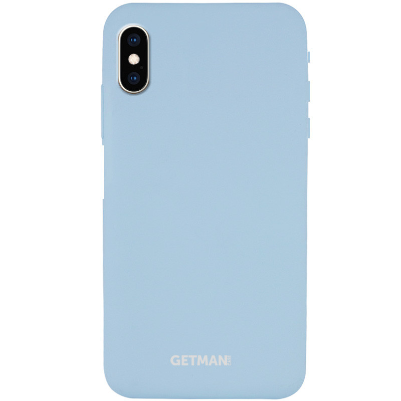 

Чехол Silicone Case GETMAN for Magnet для Apple iPhone XS Max (6.5") Серый / Mist Blue