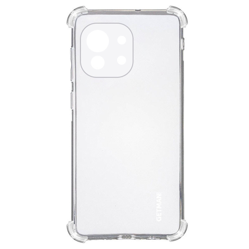 

TPU чехол GETMAN Ease logo усиленные углы для Xiaomi Mi 11, Прозрачный / transparent