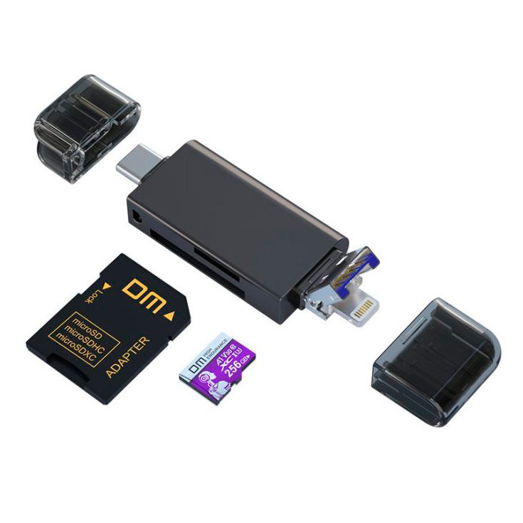 Перехідник-USB картрідер Type-C для підключення micro sd карт пам'яті до USB роз'єму пристрої
