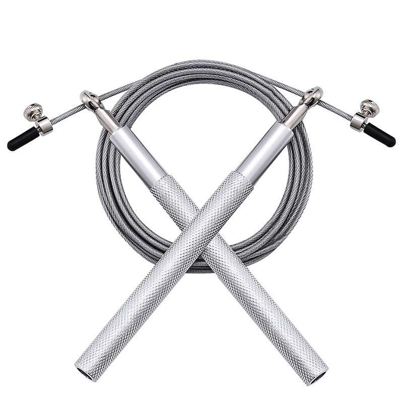 

Скакалка скоростная металлическая CF88 Crossfit Jump Rope Серый (l-3м, d- 3мм) (JR 4322-G)