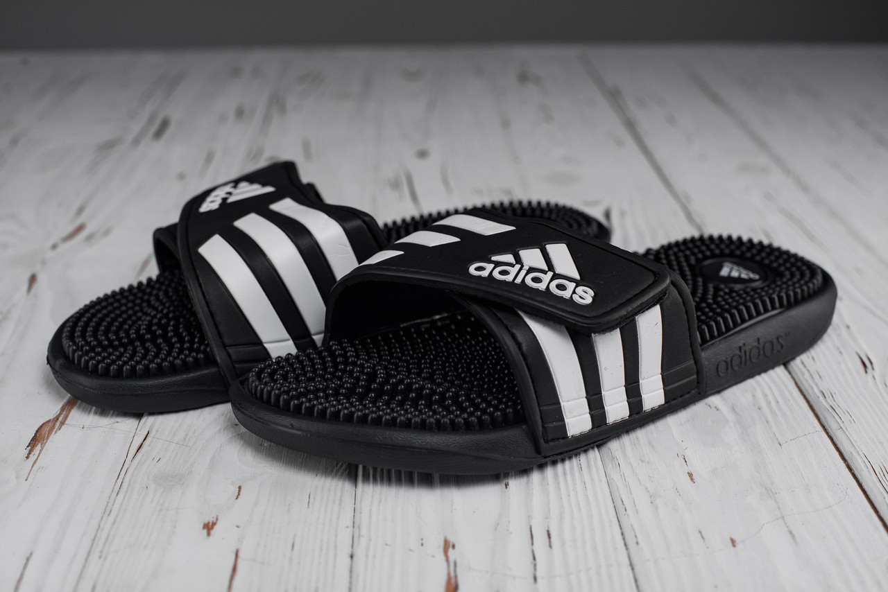 

Мужские черные сланцы Adidas, Черный