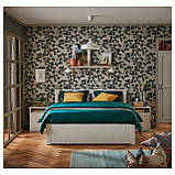 IKEA SONGESAND Кровать, белая/Luroy, 160х200 см (192.412.93), фото 5