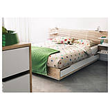 IKEA MANDAL Ліжко з ящиками, береза/білий, 140х202 см (302.804.81), фото 4