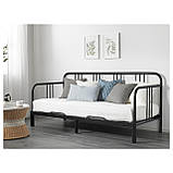 IKEA FYRESDAL Кровать с 2 матрасами, черный/MOSHULT твердый, 80x200 см (392.792.80), фото 3