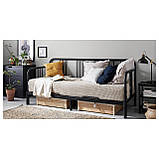 IKEA FYRESDAL Кровать с 2 матрасами, черный/MOSHULT твердый, 80x200 см (392.792.80), фото 6