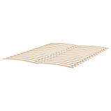 IKEA MALM Кровать высокая коричневая морилка ясеневый шпон/Luroy, 140x200 см (591.312.59), фото 2