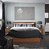 IKEA MALM Кровать высокая коричневая морилка ясеневый шпон/Luroy, 140x200 см (591.312.59), фото 6