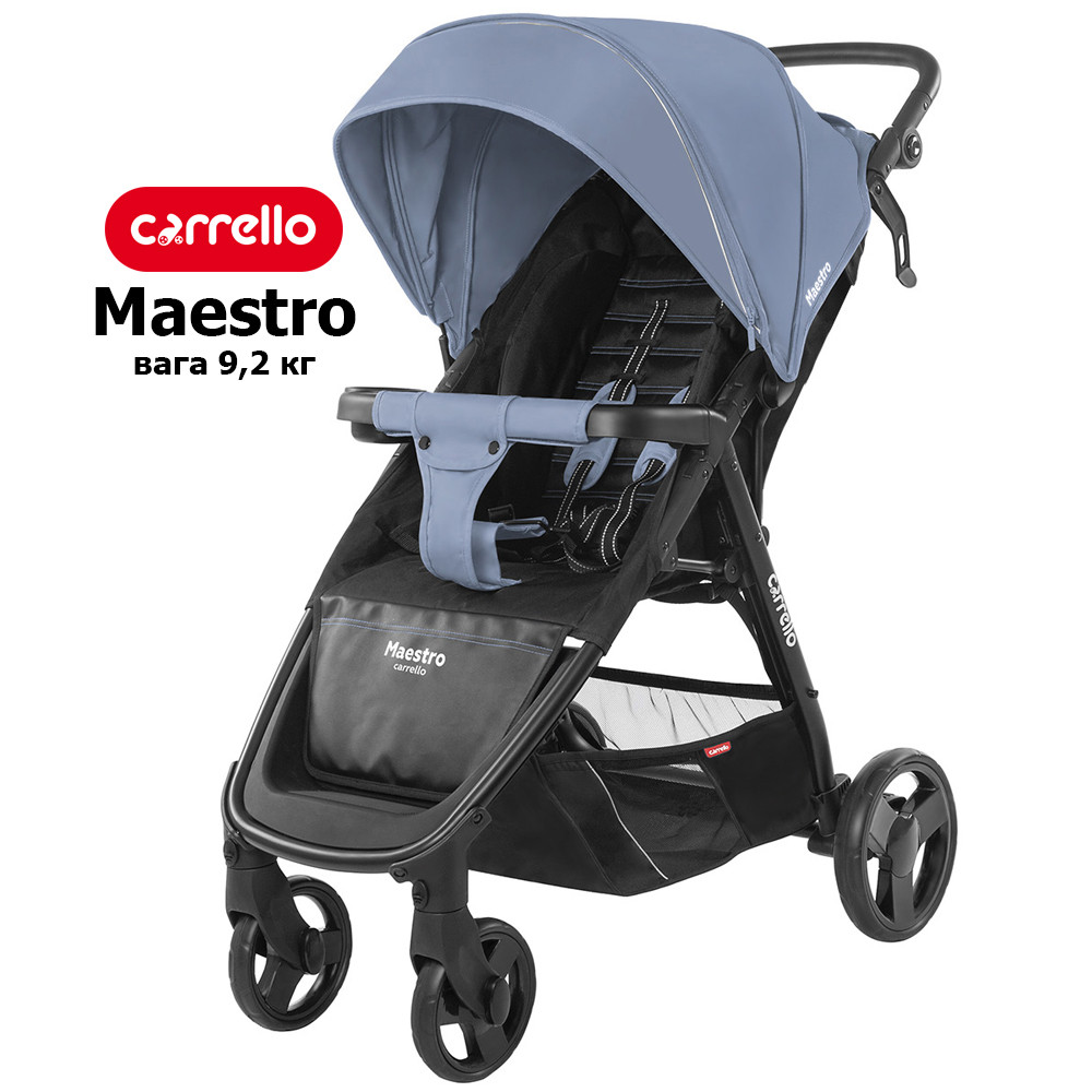 

Детская прогулочная коляска CARRELLO Maestro CRL-1414 Soft Blue Голубая, Голубой