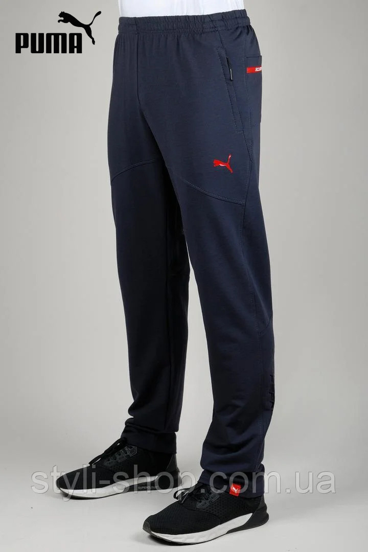 

Теплые мужские спортивные брюки Puma (Пума) Still, трикотажные спортивные штаны весна-осень, Темно-серый