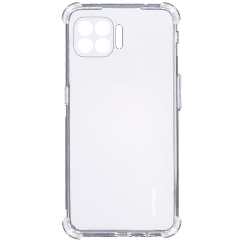 

TPU чехол GETMAN Ease logo усиленные углы для Oppo Reno 4 Lite, Прозрачный / transparent