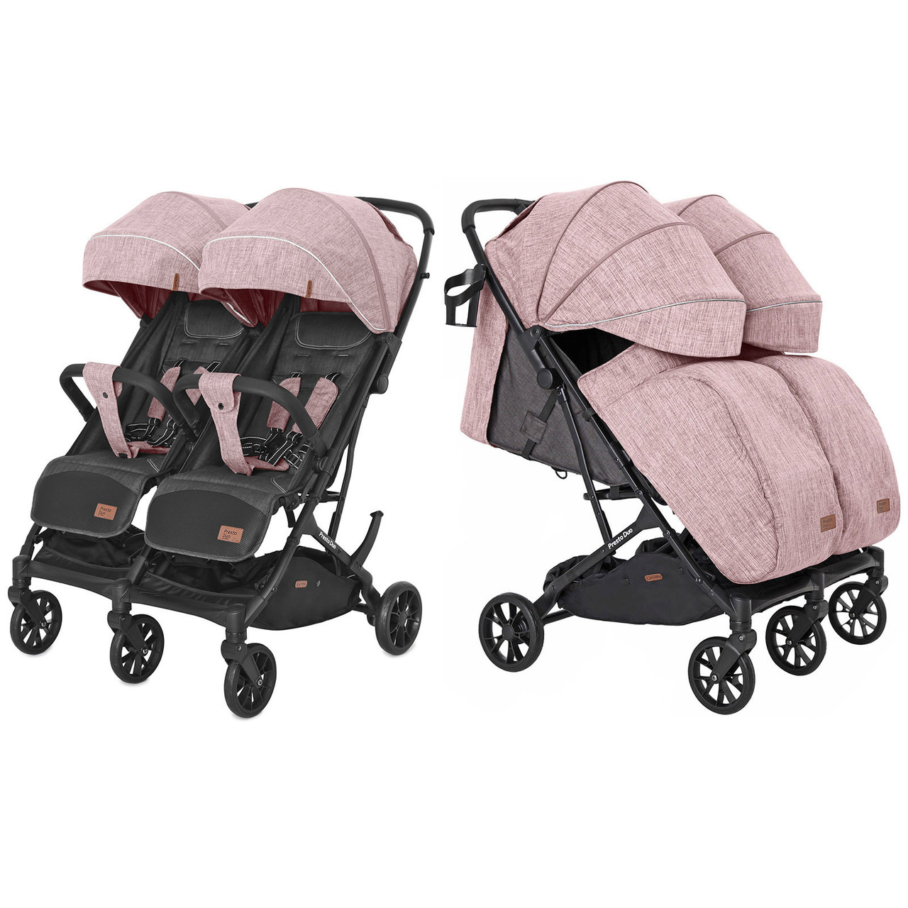 

Коляска прогулочная CARRELLO Presto Duo CRL-5506 Cherry Pink +дождевик /1/ MOQ