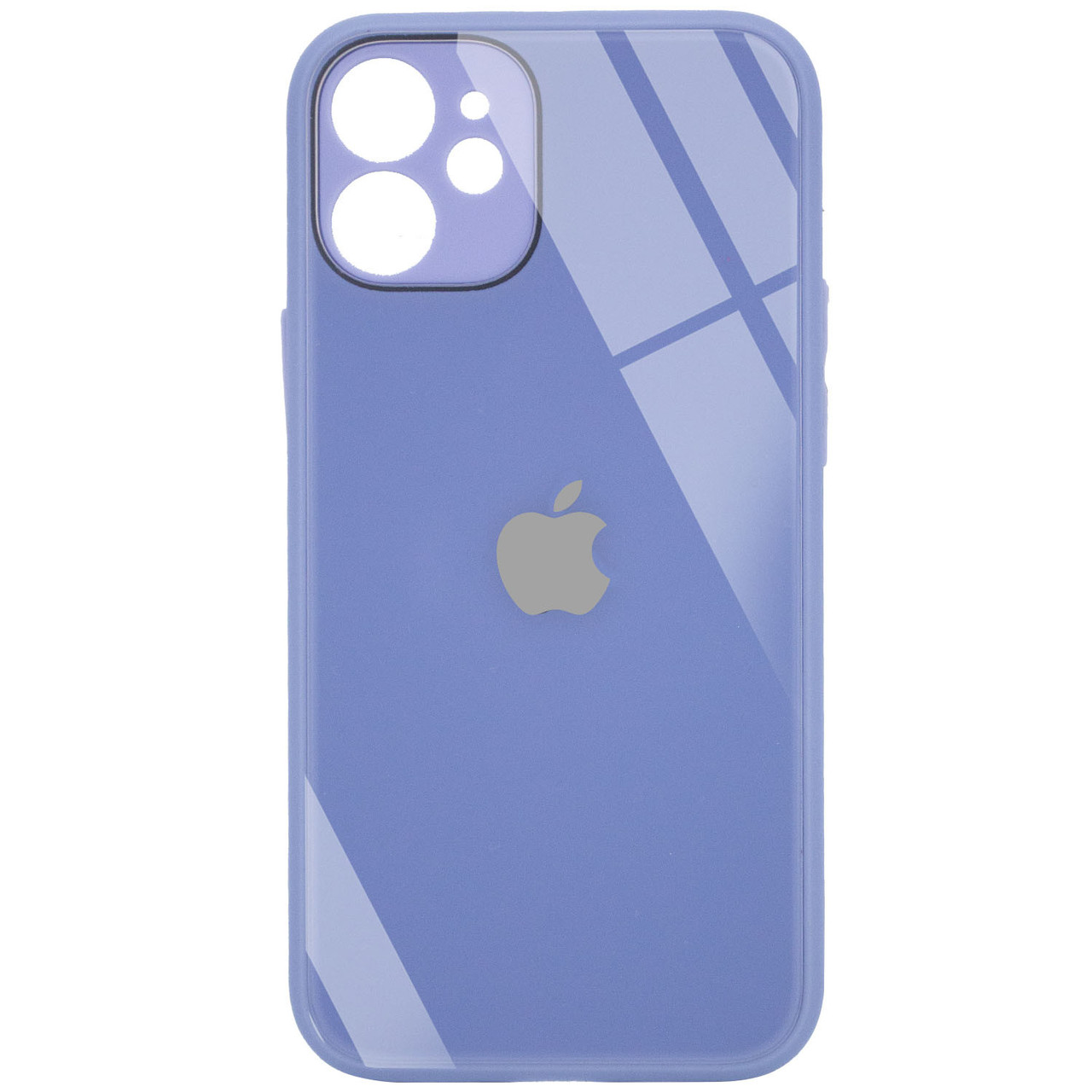 

TPU+Glass чехол GLOSSY Logo Full camera (opp) для Apple iPhone 12 mini (5.4") Сиреневый