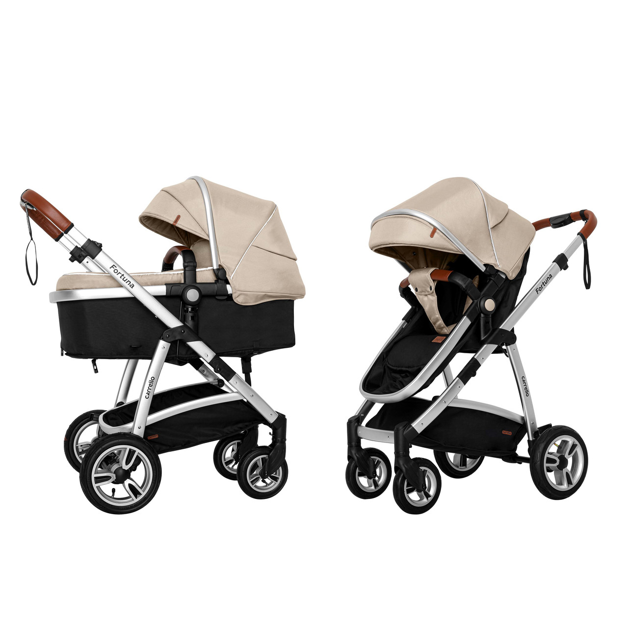 

Коляска универсальная CARRELLO Fortuna CRL-9001/1 Peanut Beige 2в1 c матрасом +дождевик L /1/