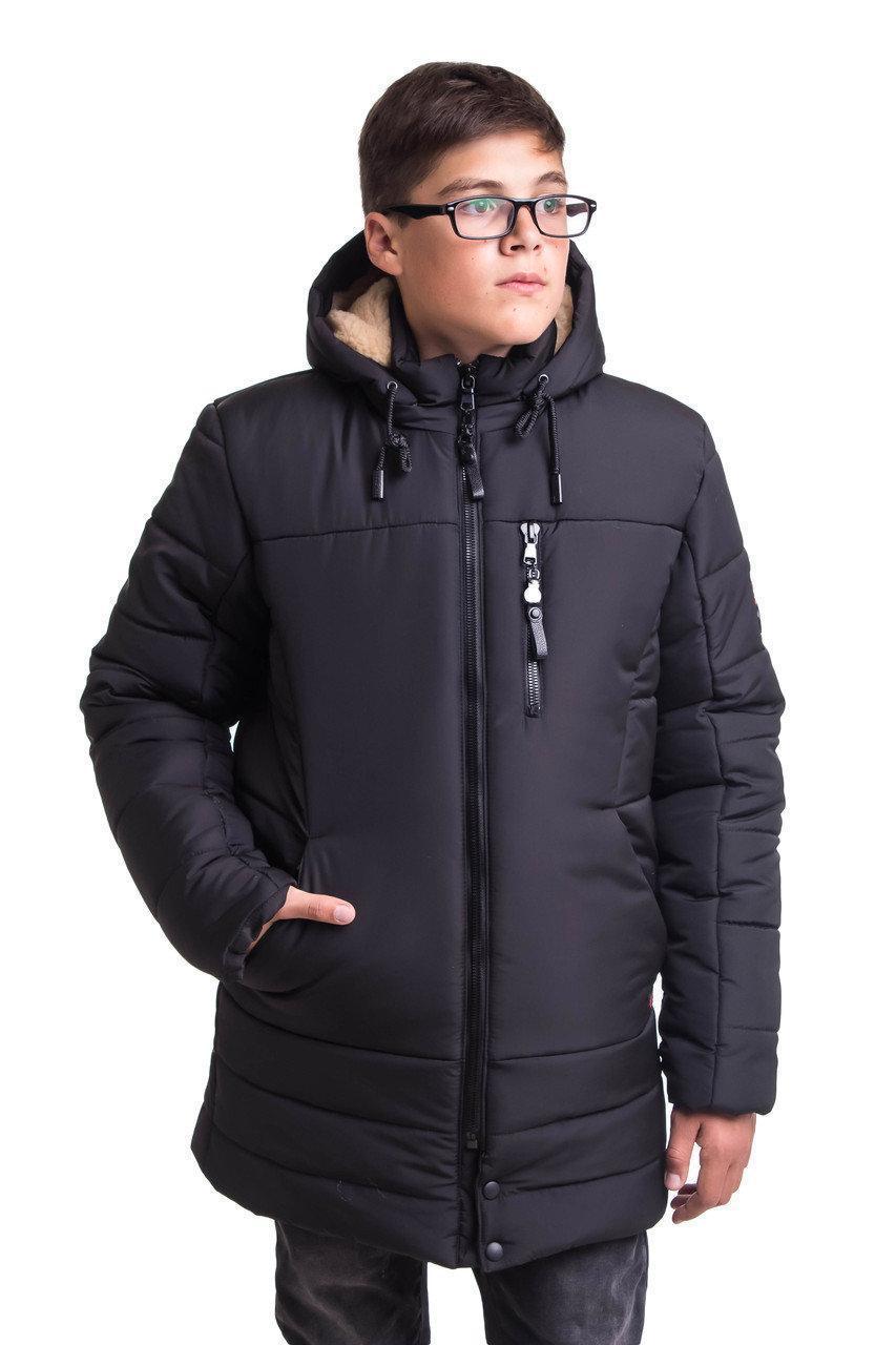 

Зимняя куртка парка для мальчика подростка Arsi Arsi New York Black 42