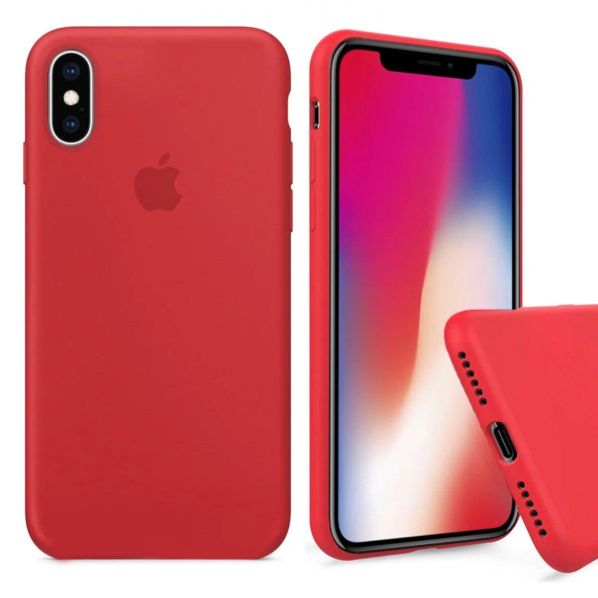 

Чехол Silicone FULL case для IPhone X/Xs Red красный