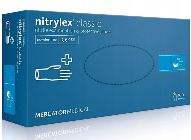 Перчатки нитриловые, неопудренные Mercator Medical Nitrylex Classic ра
