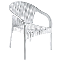 Кресло Irak Plastik Ege под ротанг белый, фото 1