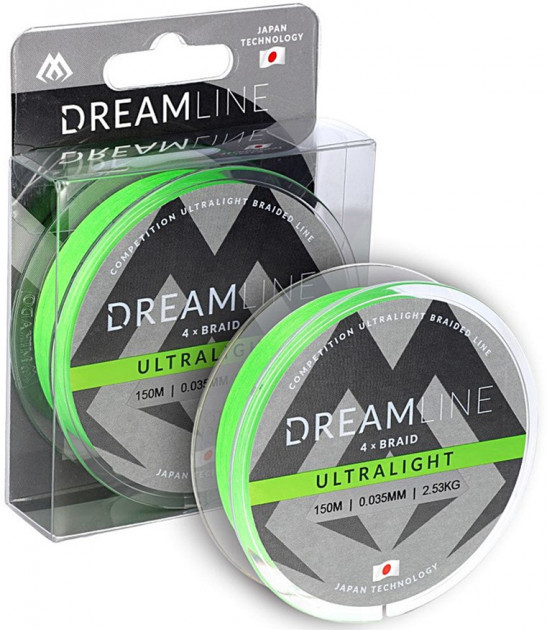 

Шнур рыболовный Mikado Dream Line Ultralight Braid 150 м 0.058 мм 4.43 кг fluo Green, Зеленый