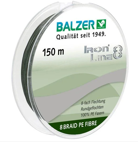 

Шнур рыболовный Balzer Iron Line 8x Green 150 м 0.18 мм 12.7 кг Dark Green, Темно-зеленый