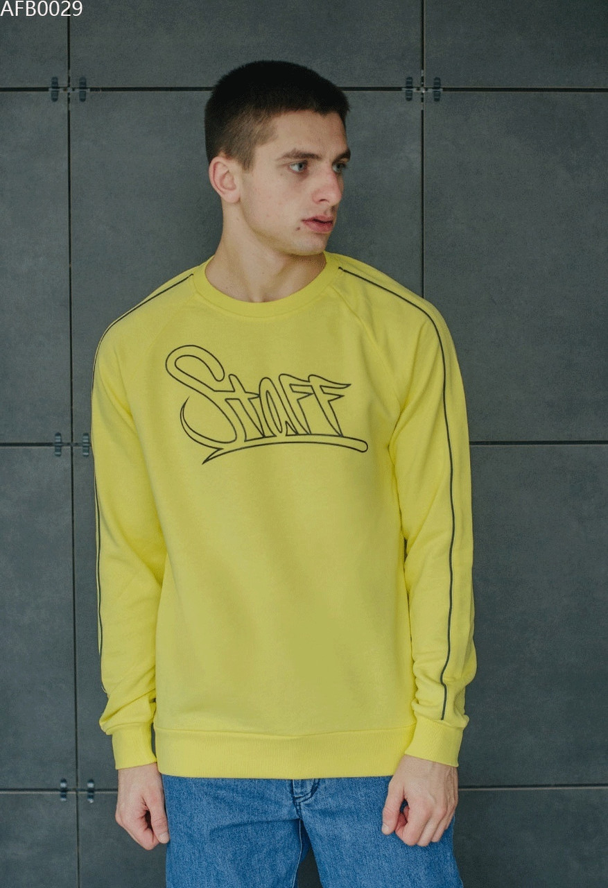 

Свитшот Staff logo line yellow