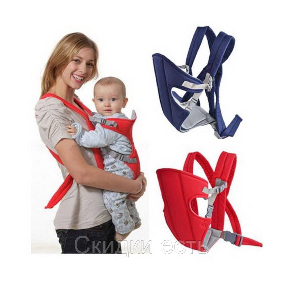 

Слинг-рюкзак (носитель) для ребенка кенгуру Baby Carriers КРАСНЫЙ, Синий