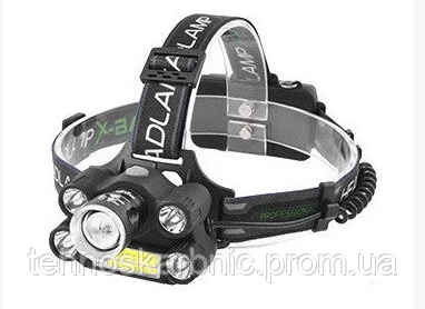 

Фонарик налобный фонарь Bailong BL-T64-T6+4XPE+COB, Черный