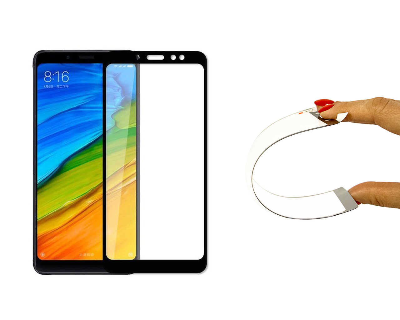 

Защитное 5D cтекло Nano Flexible GLASS ITOP для Xiaomi Redmi S2 Full Cover Черный, КОД: 728742